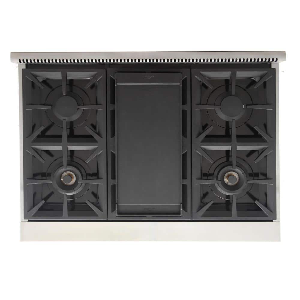 Kucht KFX Series 36" Natural Gas Range-Top With 6 Burners and Tuxedo Black Knobs
