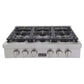 Kucht KFX Series 36" Natural Gas Range-Top With 6 Burners and Tuxedo Black Knobs