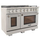 Kucht KFX Series 48" Freestanding Natural Gas Range With 7 Burners and Classic Silver Knobs