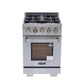 Kucht KFX2400X 24" 4-Burner Stainless Steel Propane Gas Range With 2.5 Cu.Ft. Manual Control Oven