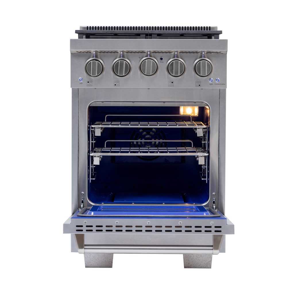 Kucht KFX2400X 24" 4-Burner Stainless Steel Propane Gas Range With 2.5 Cu.Ft. Manual Control Oven