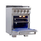 Kucht KFX2400X 24" 4-Burner Stainless Steel Propane Gas Range With 2.5 Cu.Ft. Manual Control Oven