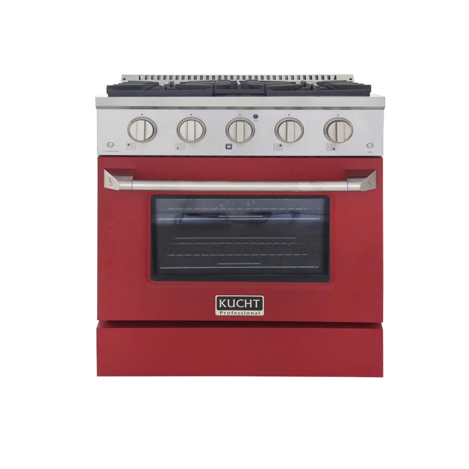 Kucht KNG Series 30" Red Freestanding Natural Gas Range With 4 Burners