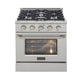 Kucht KNG Series 30" Red Freestanding Propane Gas Range With 4 Burners