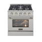 Kucht KNG Series 30" Stainless Steel Freestanding Natural Gas Range With 4 Burners