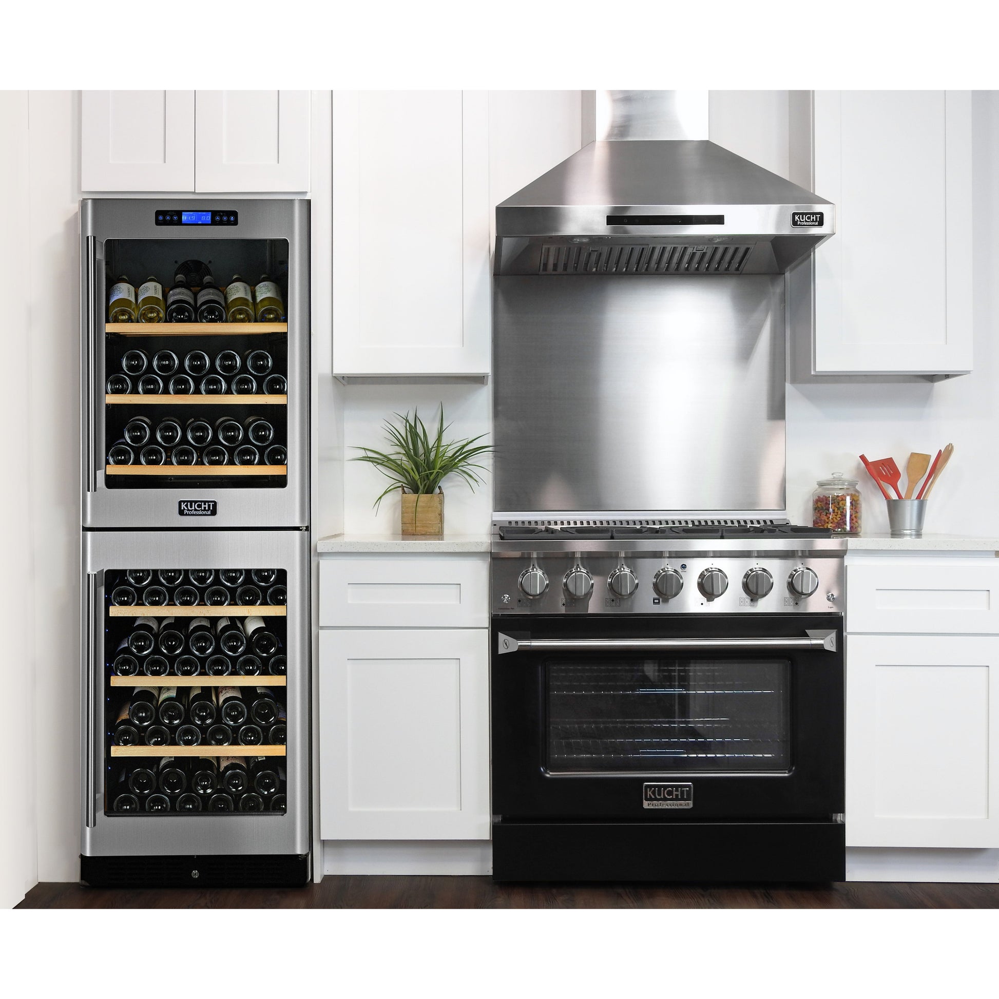 Kucht KNG Series 36" Black Freestanding Natural Gas Range With 6 Burners