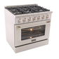 Kucht KNG Series 36" Blue Freestanding Propane Gas Range With 6 Burners