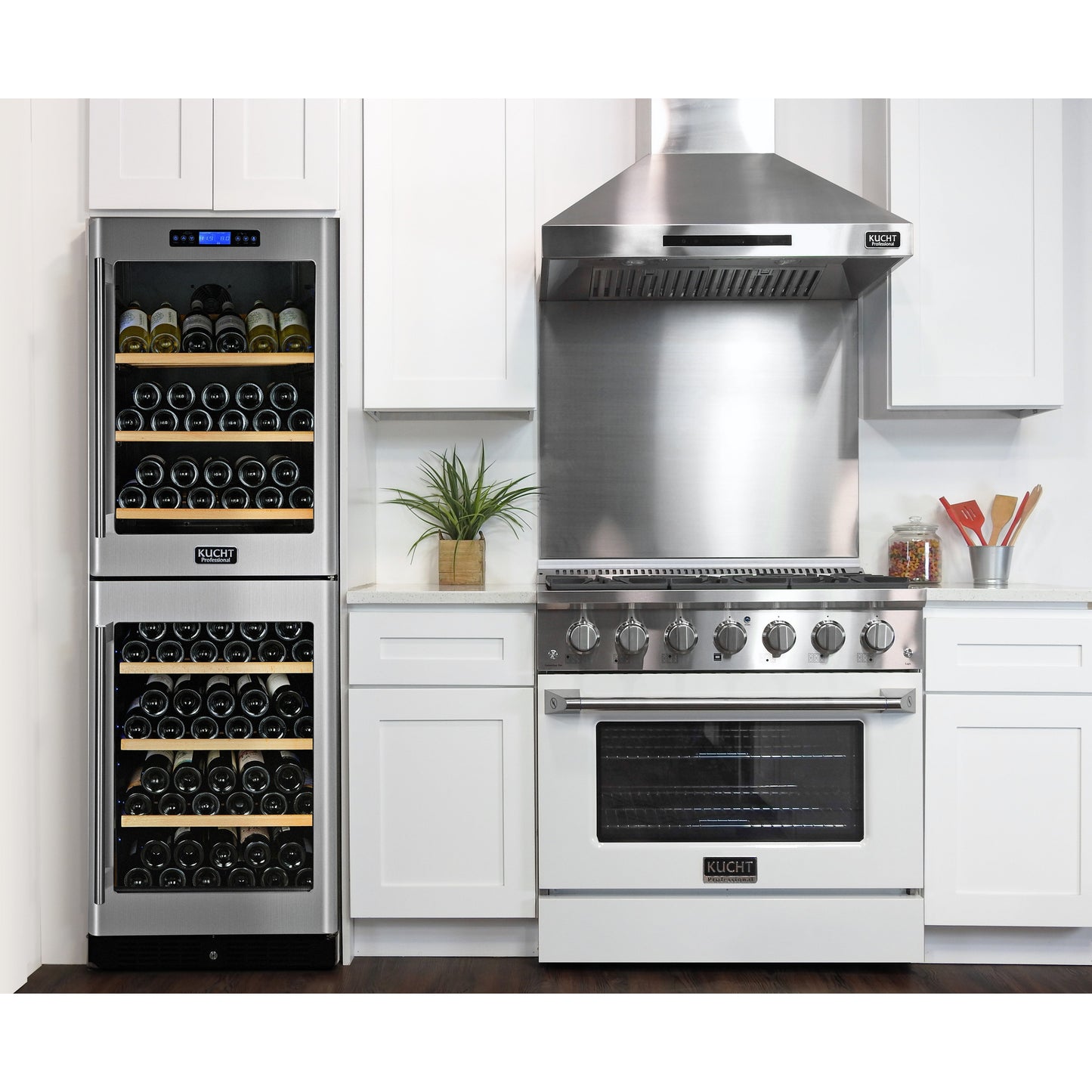 Kucht KNG Series 36" White Freestanding Natural Gas Range With 6 Burners