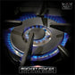 Kucht KNG Series 48" Black Custom Freestanding Propane Gas Range With 8 Burners, Black Knobs and Gold Handle