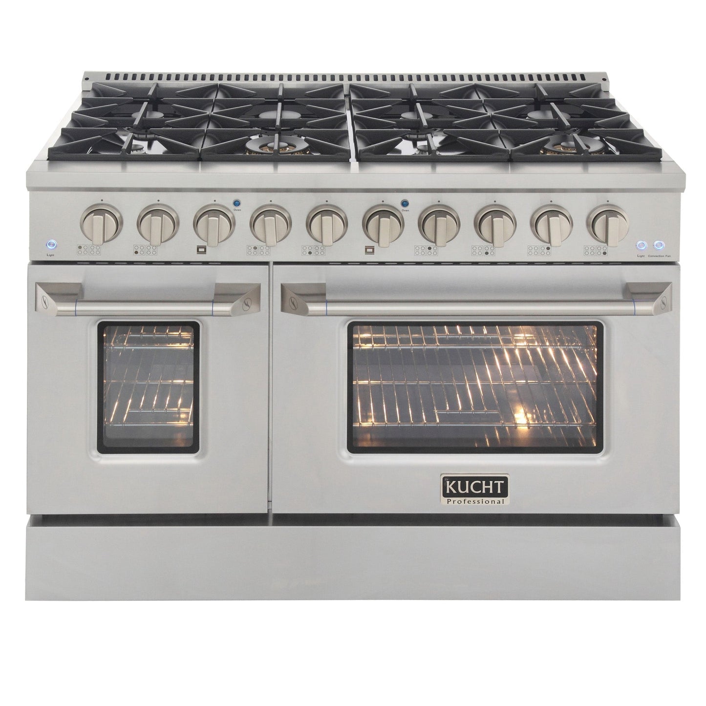 Kucht KNG Series 48" Black Freestanding Propane Gas Range With 8 Burners