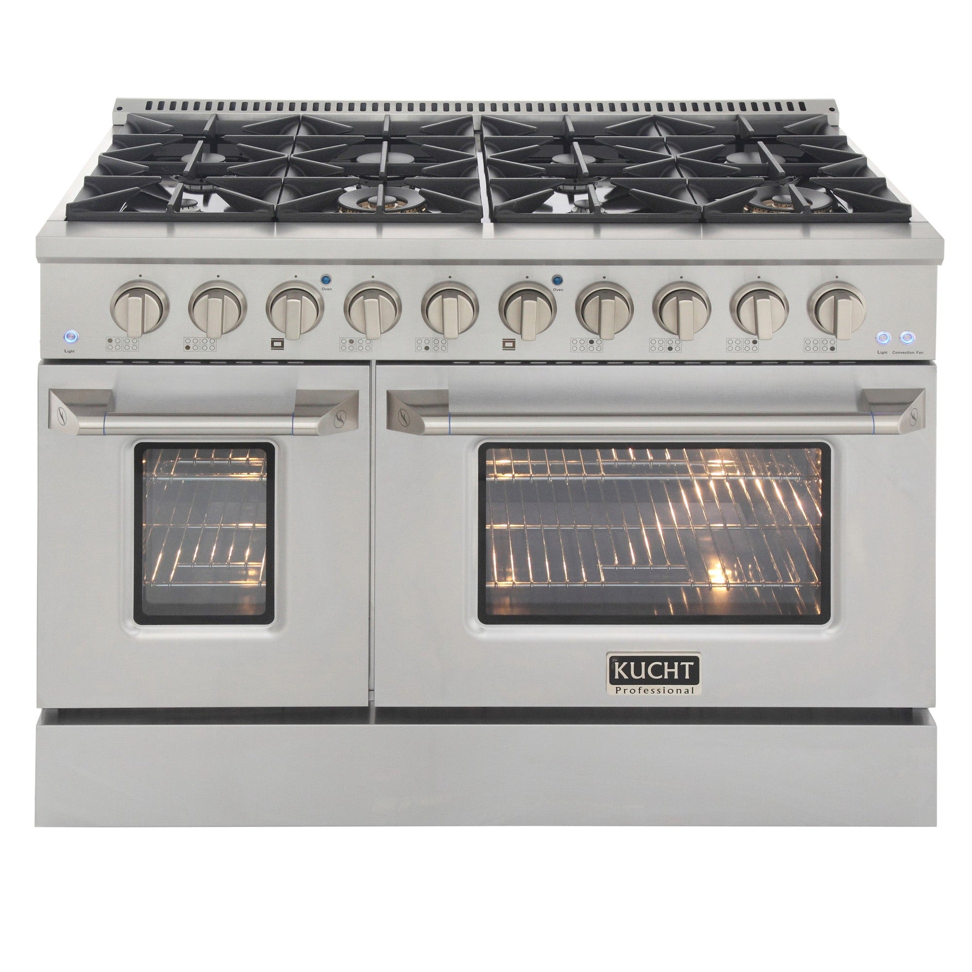 Kucht KNG Series 48" Blue Freestanding Natural Gas Range With 8 Burners