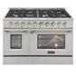 Kucht KNG Series 48" Red Freestanding Propane Gas Range With 8 Burners