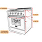 Kucht KRD Series 30" Freestanding Propane Gas Dual Fuel Range With 4 Burners and Royal Blue Knobs