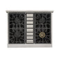 Kucht KRG Series 30" Freestanding Natural Gas Range With 4 Burners and Classic Silver Knobs