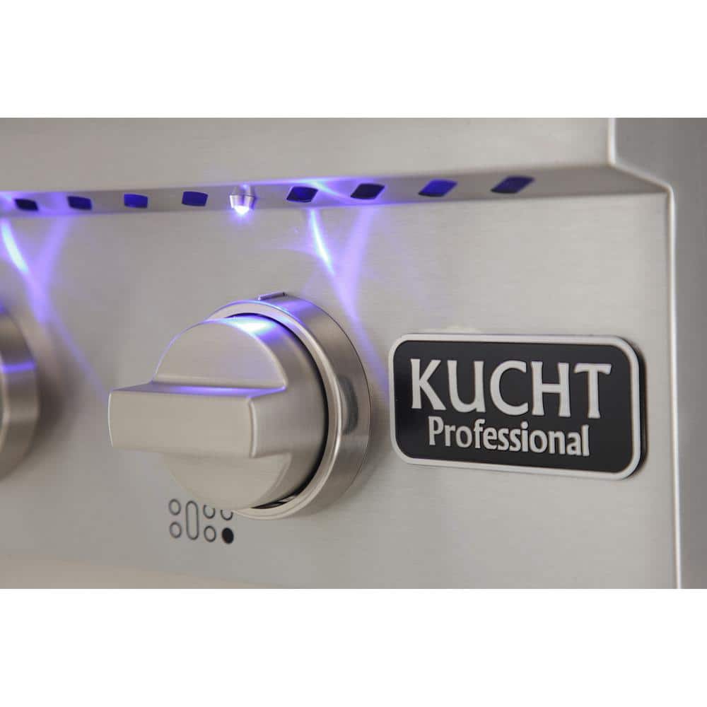 Kucht KRT Series 30" Propane Gas Range-Top With 4 Burners and Classic Silver Knobs