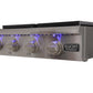 Kucht KRT Series 48" Propane Gas Range-Top With 6 Burners, Griddle and Tuxedo Black Knobs