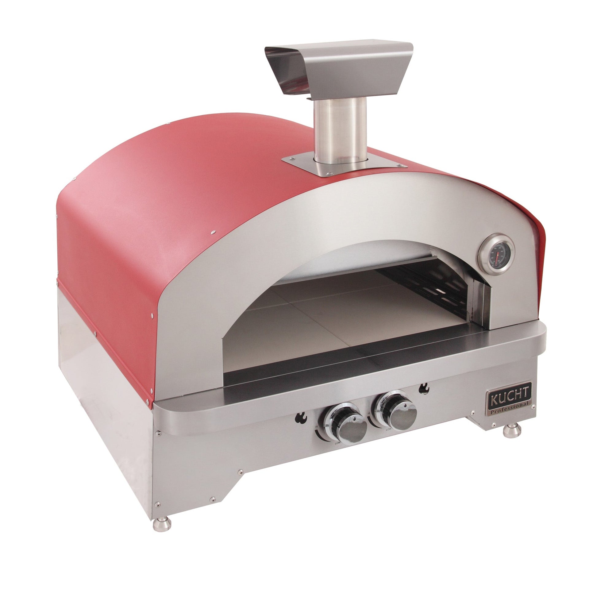 Kucht Napoli Red Propane Gas Countertop Pizza Oven With All-Weather Cover