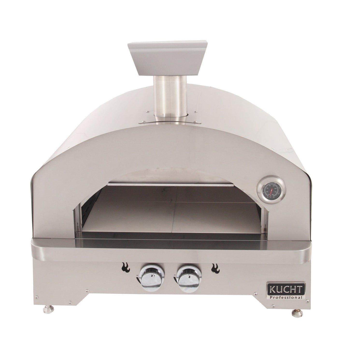 Kucht Napoli Stainless Steel Propane Gas Countertop Pizza Oven With All-Weather Cover