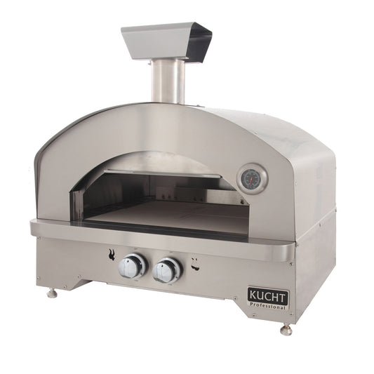 Kucht Napoli Stainless Steel Propane Gas Countertop Pizza Oven With All-Weather Cover