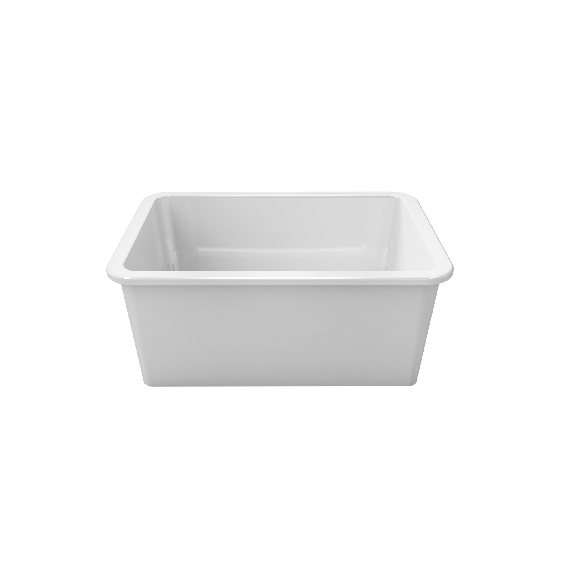 LaToscana 27" White Single Bowl Farmhouse Drop-in/Undermount Fireclay Rectangular Kitchen Sink
