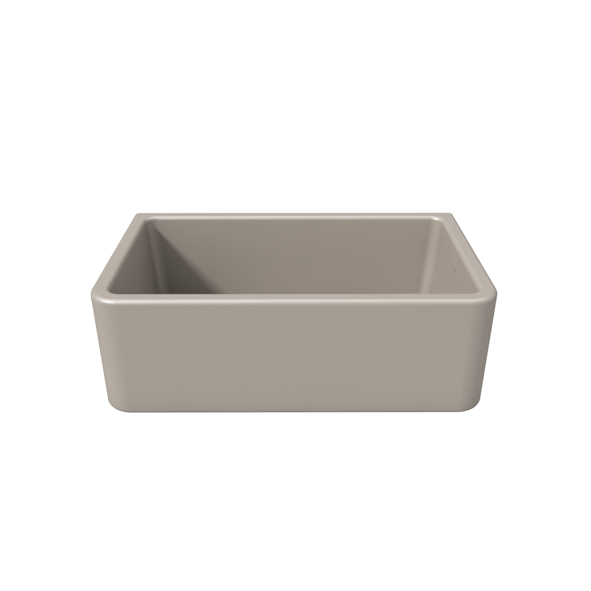 LaToscana 30" x 18" Silver Flax Single Bowl Farmhouse Apron-Front Reversible Fireclay Rectangular Kitchen Sink