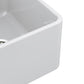 LaToscana 30" x 19" White Single Bowl Farmhouse Apron-Front Reversible Fireclay Rectangular Kitchen Sink