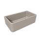 LaToscana 33" x 18" Silver Flax Single Bowl Farmhouse Apron-Front Reversible Fireclay Rectangular Kitchen Sink