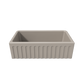 LaToscana 33" x 18" Silver Flax Single Bowl Farmhouse Apron-Front Reversible Fireclay Rectangular Kitchen Sink