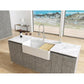 LaToscana 36" Matte Black Double Bowl Farmhouse Reversible Fireclay Rectangular Kitchen Sink