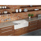 LaToscana 36" Matte Black Double Bowl Farmhouse Reversible Fireclay Rectangular Kitchen Sink