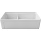 LaToscana 36" Matte Black Double Bowl Farmhouse Reversible Fireclay Rectangular Kitchen Sink