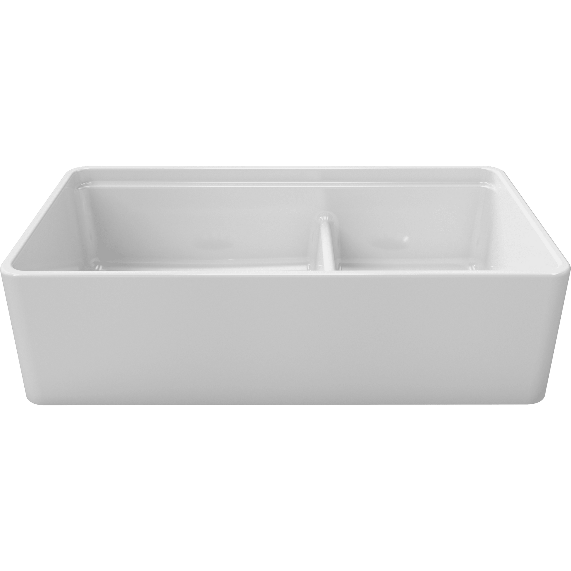 LaToscana 36" Matte Black Double Bowl Farmhouse Reversible Fireclay Rectangular Kitchen Sink