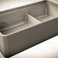 LaToscana 36" Matte Black Double Bowl Farmhouse Reversible Fireclay Rectangular Kitchen Sink