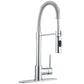 LaToscana Chrome Single Hole Pull-Out Deck Mounted Kitchen Faucet With Spring Spout