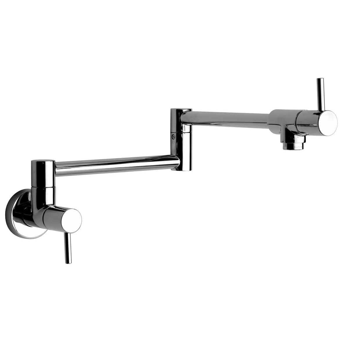 LaToscana Chrome Wall-Mounted Double Handle Pot Filler Kitchen Faucet