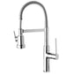 LaToscana Mini Marylin Chrome Single Hole Pull-Out Kitchen Faucet With Spring Spout