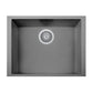 LaToscana Plados 23" x 18" x 8" Titanium Single Bowl Granite Undermount Kitchen Sink