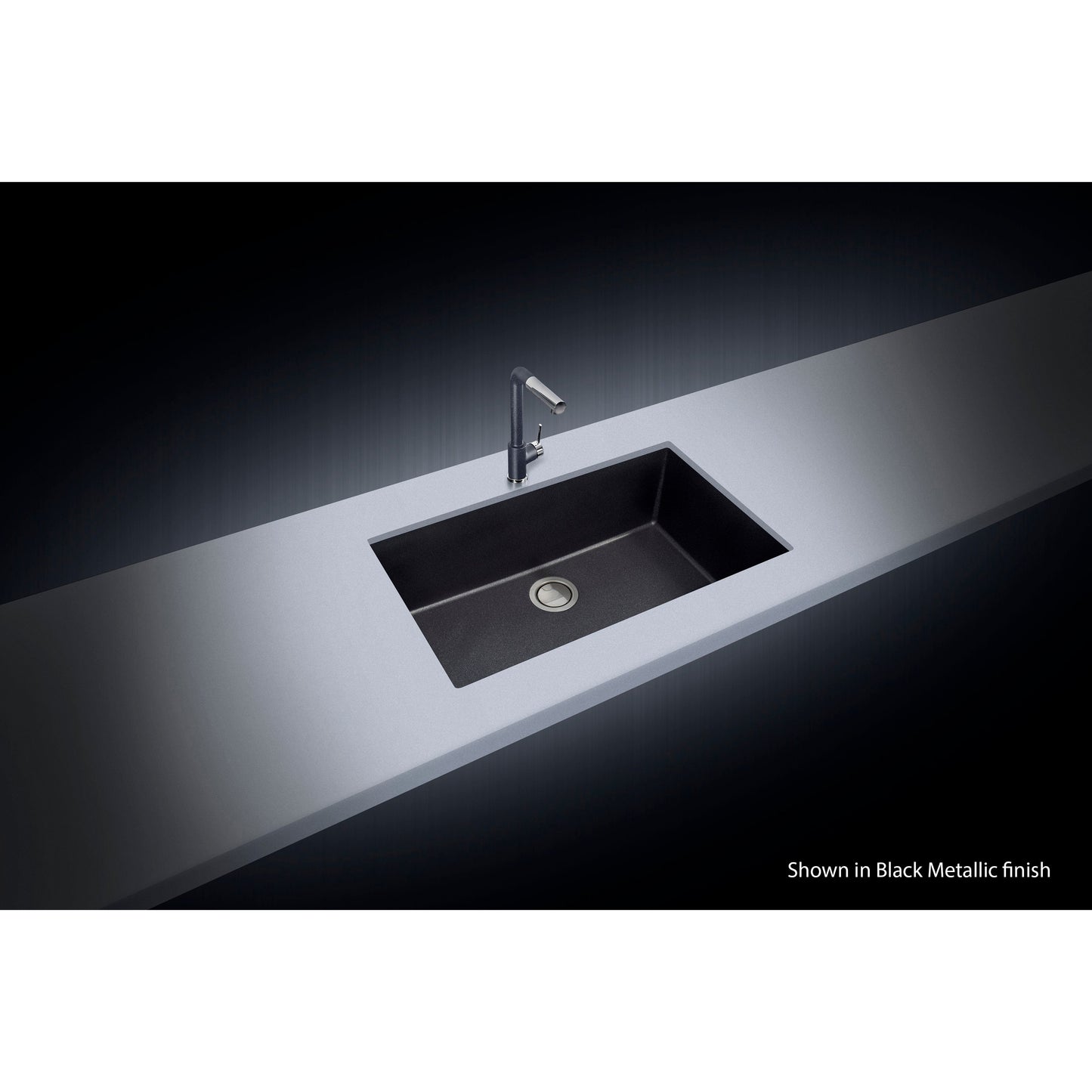 LaToscana Plados 33" x 19" x 10" Brown Single Bowl Granite Undermount Kitchen Sink