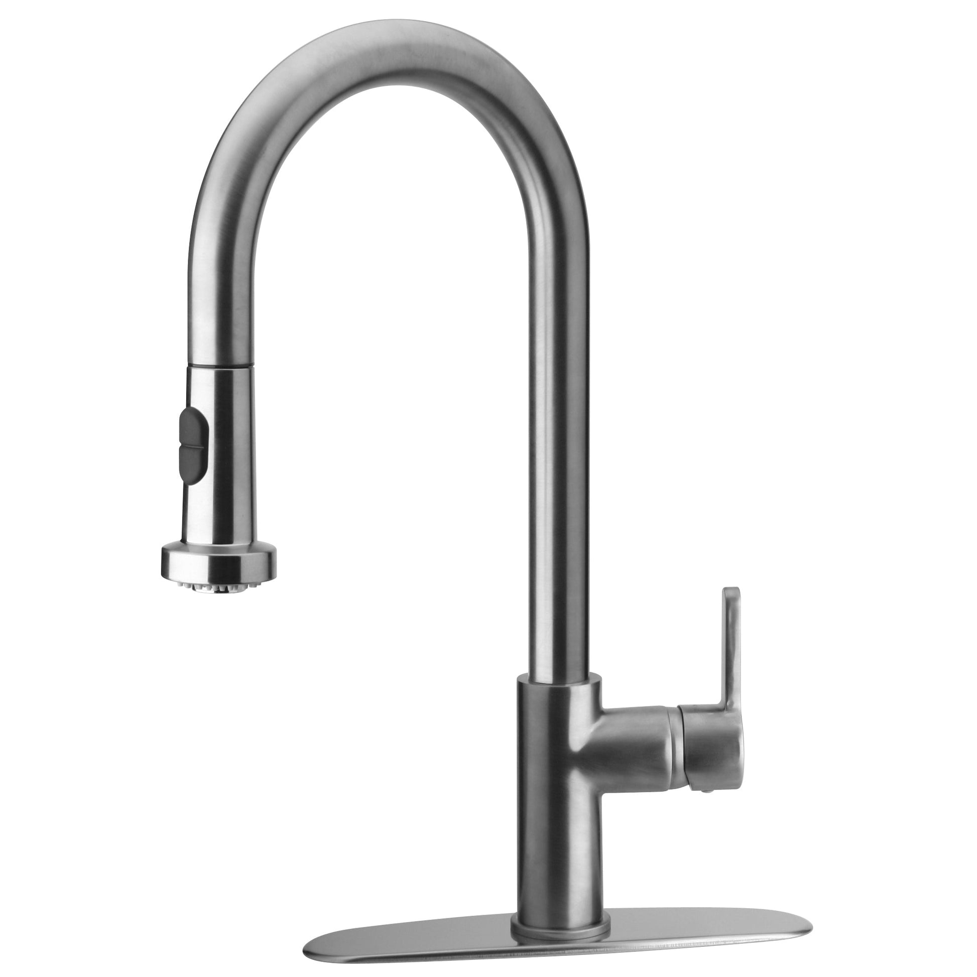 LaToscana Polished Chrome Single Hole Pull-Down Spray Kitchen Faucet