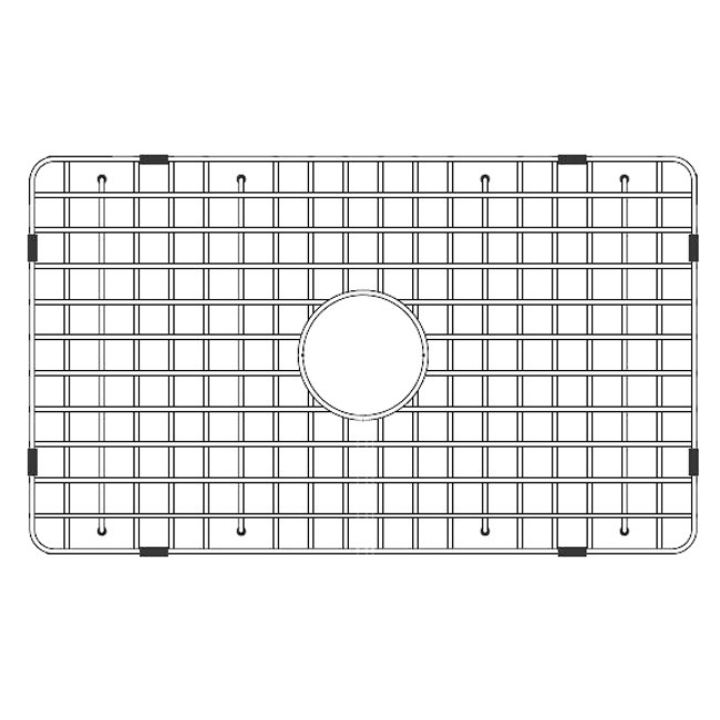 LaToscana Stainless Steel Grid for Large Side of Sink LDL3619W