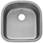 Lancer D Bowl 20" Stainless Steel Kirchen Sink by Chemcore Industries