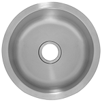 Lancer Round Bar / Small Single 17" Stainless Steel Kirchen Sink by Chemcore Industries