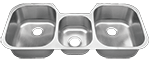 Leonet MANHATTAN 46" Stainless Steel Kirchen Sink by Chemcore Industries