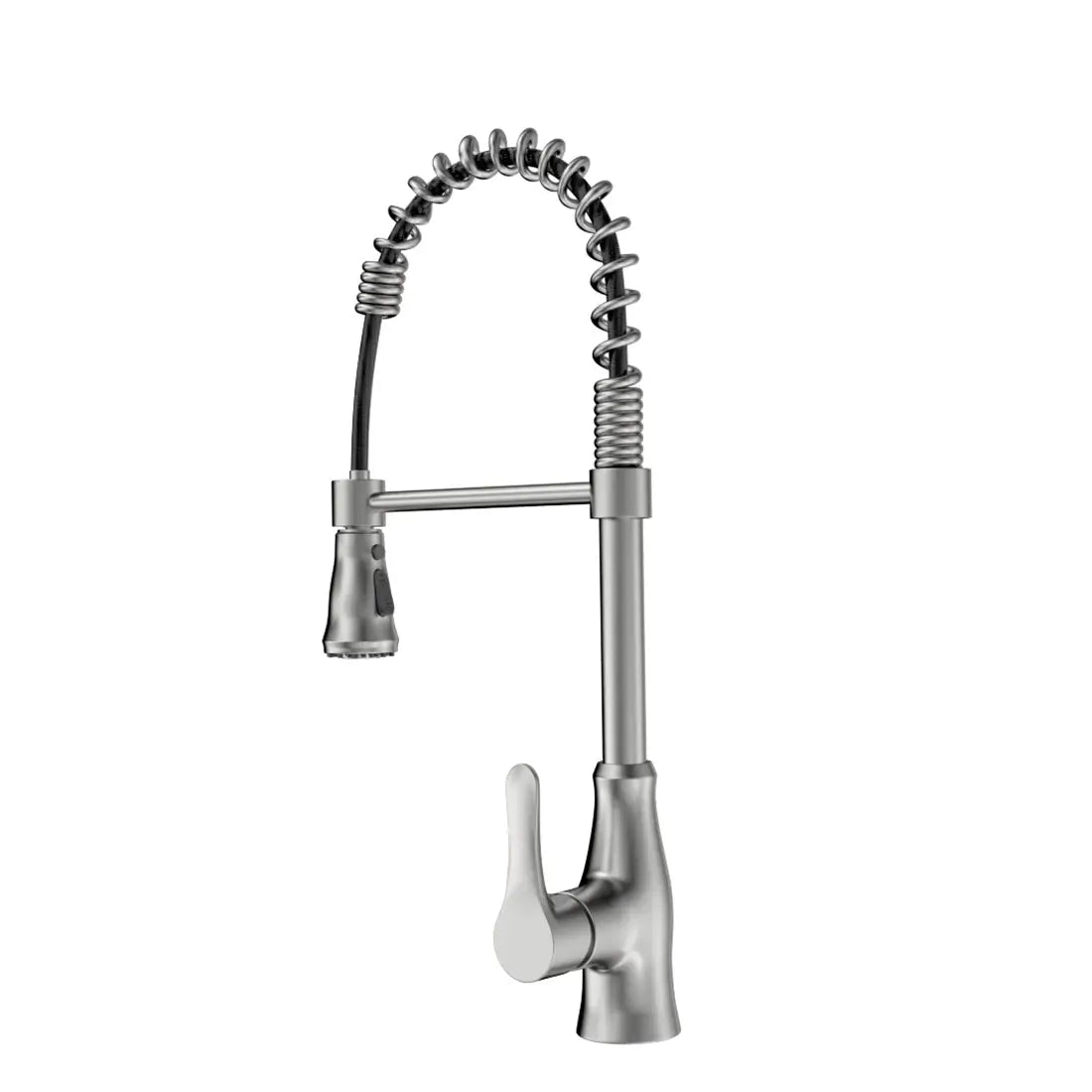 Lulani Bora Bora Brushed Nickel 1.8 GPM Single Handle 3-Function Pull-Down Spray Head 360 Swivel Spout Faucet With Baseplate