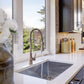 Lulani Bora Bora Brushed Nickel 1.8 GPM Single Handle 3-Function Pull-Down Spray Head 360 Swivel Spout Faucet With Baseplate