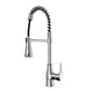 Lulani Bora Bora Brushed Nickel 1.8 GPM Single Handle 3-Function Pull-Down Spray Head 360 Swivel Spout Faucet With Baseplate