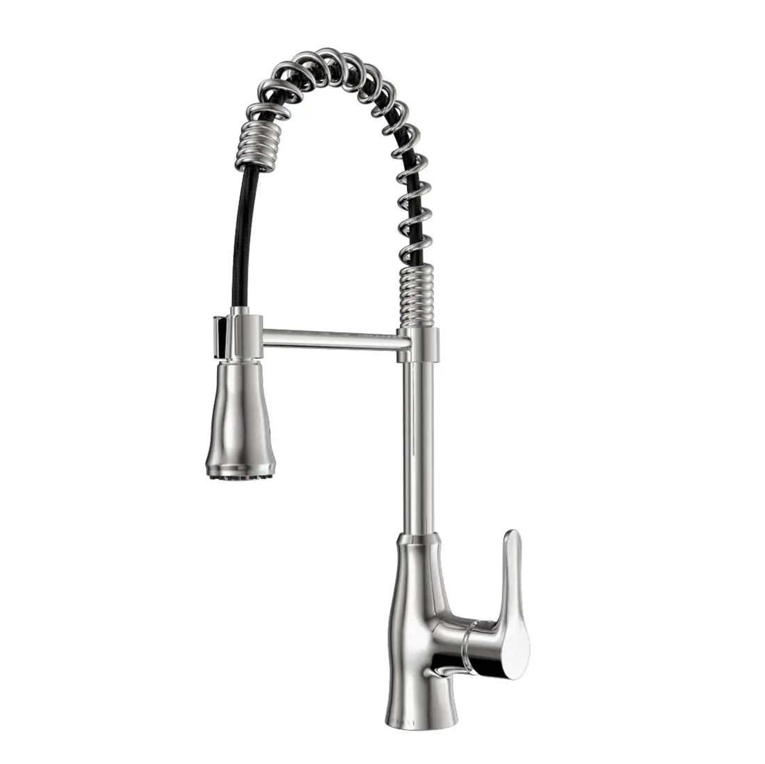 Lulani Bora Bora Brushed Nickel 1.8 GPM Single Handle 3-Function Pull-Down Spray Head 360 Swivel Spout Faucet With Baseplate