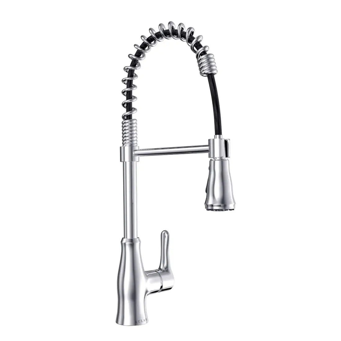 Lulani Bora Bora Chrome 1.8 GPM Single Handle 3-Function Pull-Down Spray Head 360 Swivel Spout Faucet With Baseplate