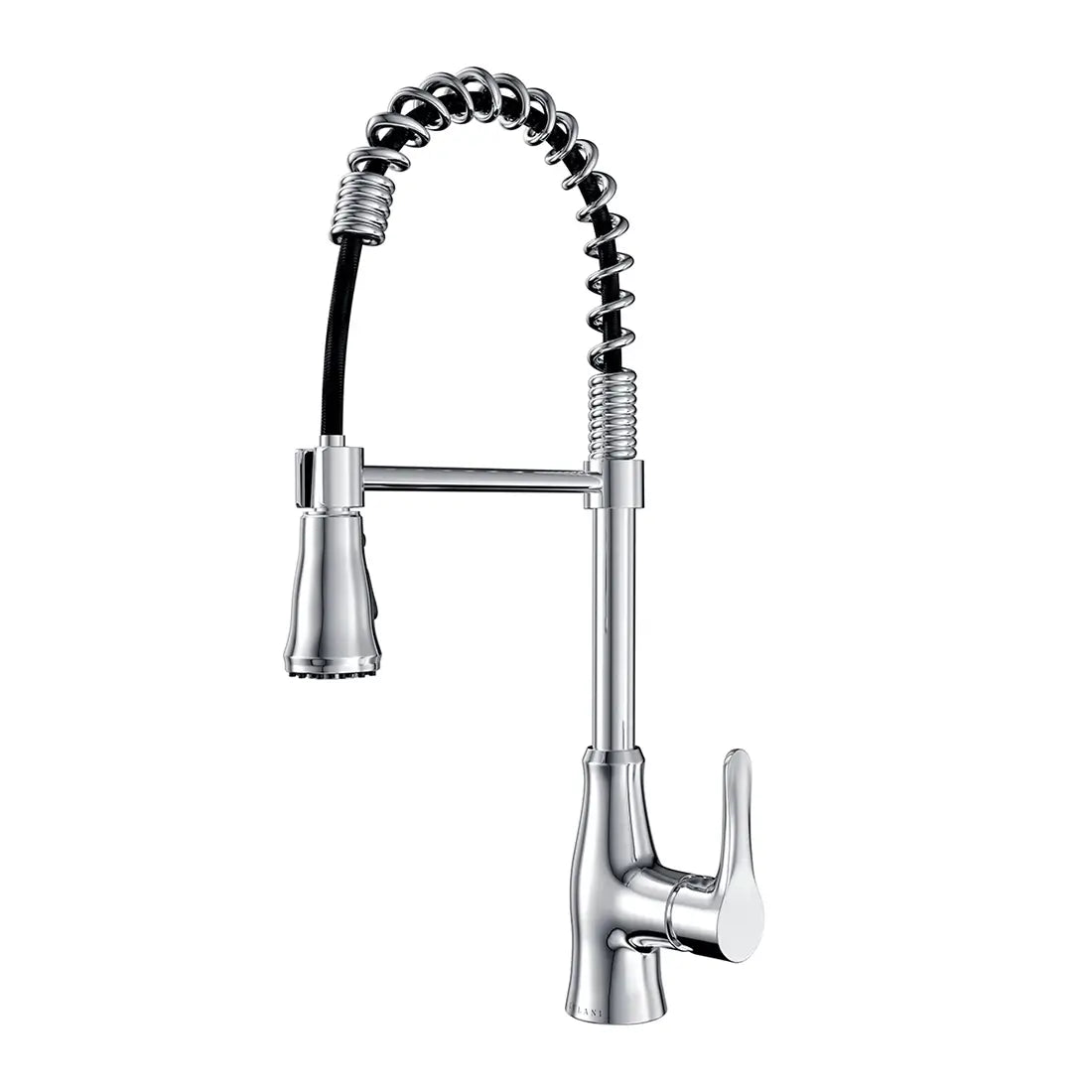 Lulani Bora Bora Chrome 1.8 GPM Single Handle 3-Function Pull-Down Spray Head 360 Swivel Spout Faucet With Baseplate