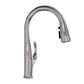 Lulani Kauai Brushed Nickel 1.8 GPM Single Handle 3-Function Pull-Down Spray Head 360 Swivel Spout Faucet With Baseplate